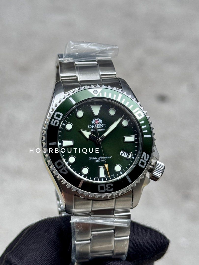 Brand New Orient Triton Green Dial Automatic Divers Watch RN-AC0K02E