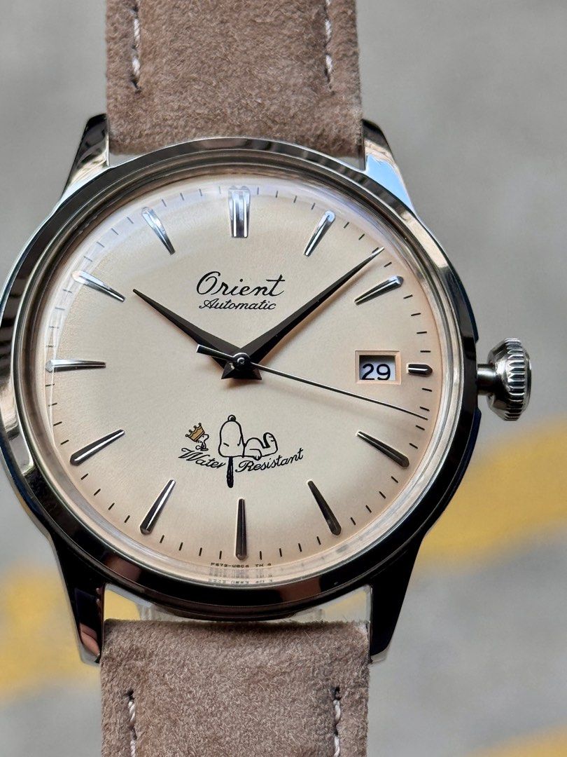Brand New Orient X Peanuts Snoopy Limited Edition Bambino Automatic Watch RA-AC0M17G