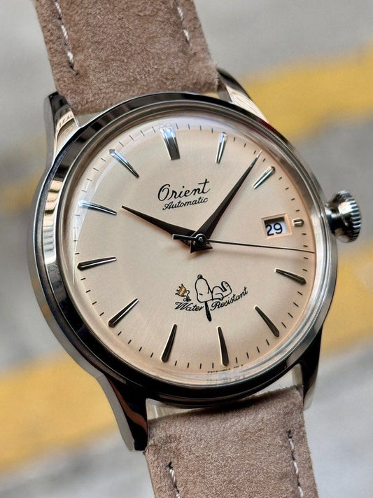 Brand New Orient X Peanuts Snoopy Limited Edition Bambino Automatic Watch RA-AC0M17G