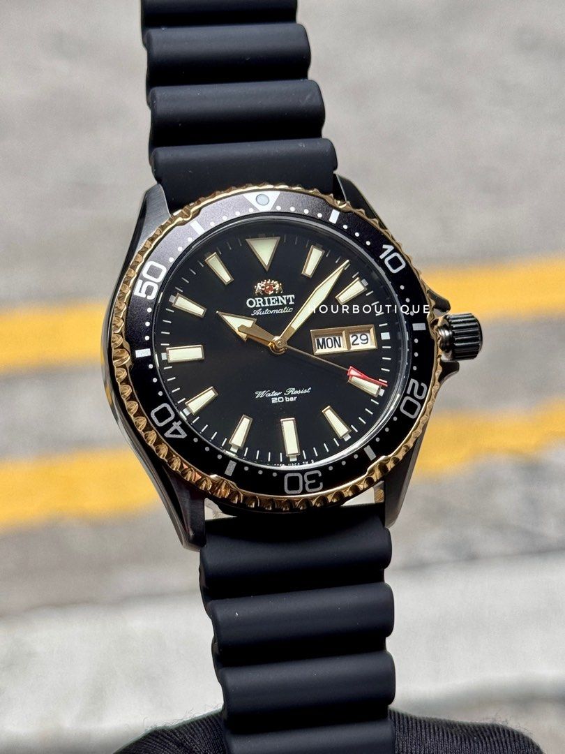 Brand New Orint Mako Black Gold Divers Automatic Watch RA-AA0005B