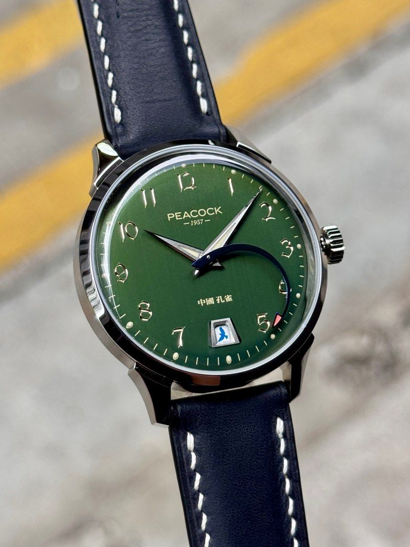 Brand New Peacock Classic 1953 Aircarft Hand Vintage Watch Green Dial Automatic