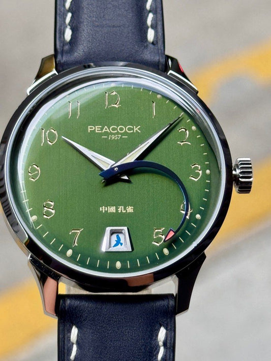 Brand New Peacock Classic 1953 Aircarft Hand Vintage Watch Green Dial Automatic