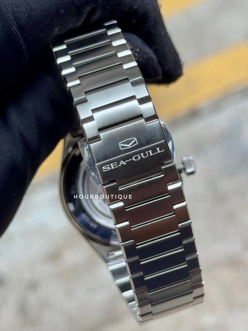 Brand New SeaGull Black White TV Automatic Watch