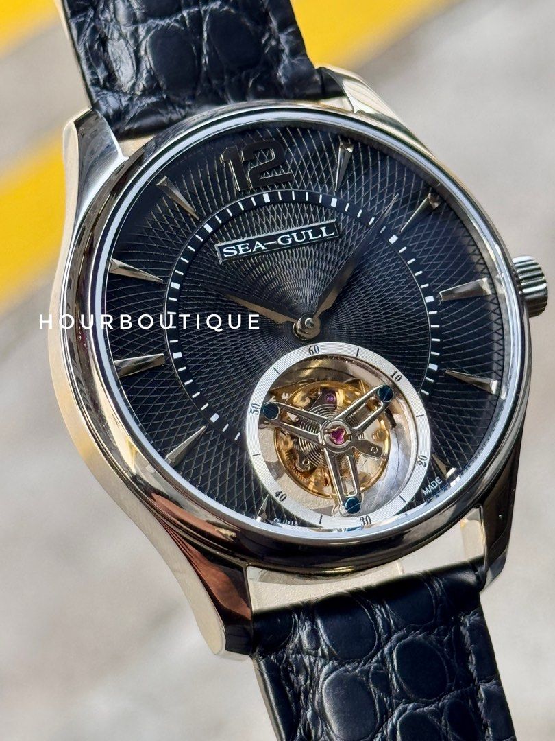 Brand New SeaGull Classic Black Dial Tourbillon Manual Winding Watch