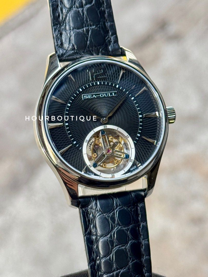 Brand New SeaGull Classic Black Dial Tourbillon Manual Winding Watch