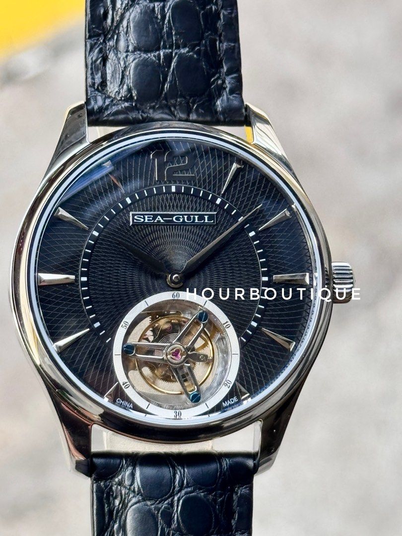 Brand New SeaGull Classic Black Dial Tourbillon Manual Winding Watch