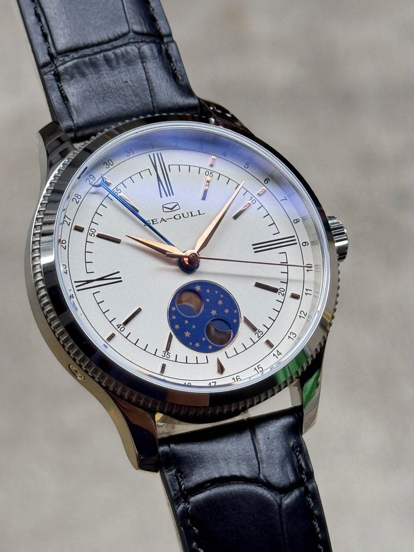 Brand New SeaGull Cream Dial, MoonPhase Automatic Watch