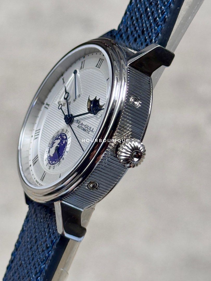 Brand New SeaGull MoonPhase Automatic Watch with Rabbit Sub Dial