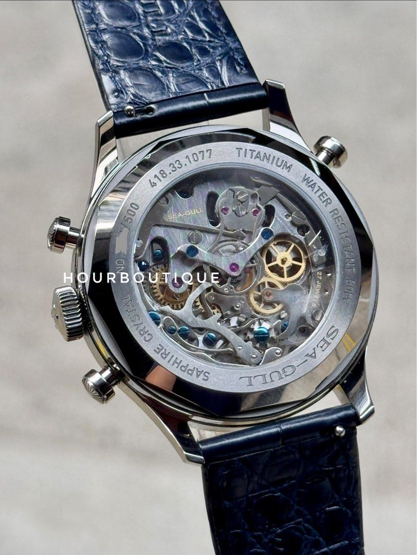 Brand New SeaGull Rattrapante Blue Dial 500pc LE Mechanical Watch