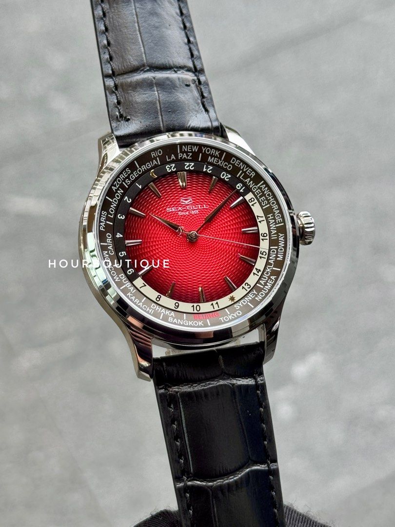 Brand New SeaGull Red Dial WorldTimer Automatic Watch