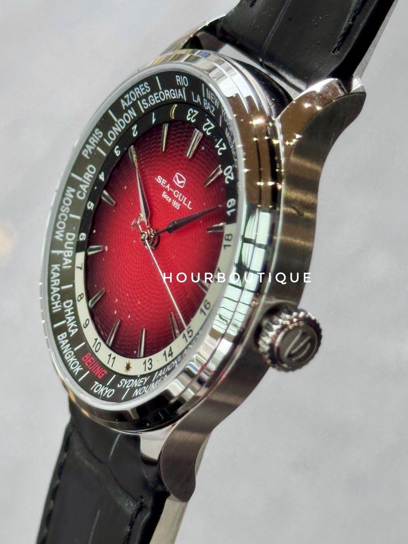 Brand New SeaGull Red Dial WorldTimer Automatic Watch