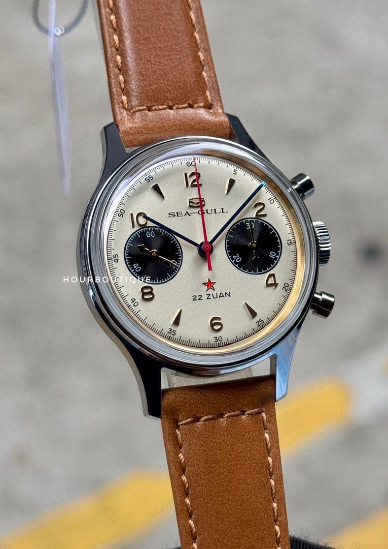 Brand New SeaGull Singapore Exclusive 1963 Cream Dial Panda Mechanical Chronograph