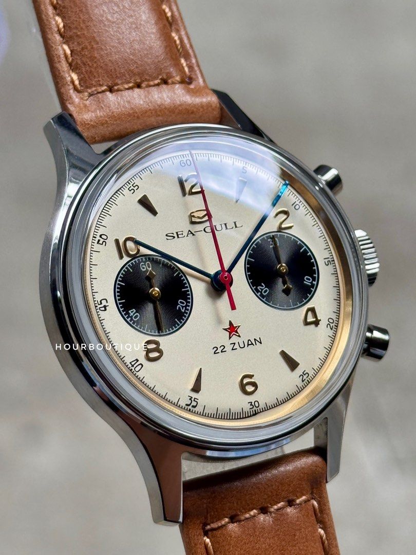 Brand New SeaGull Singapore Exclusive 1963 Cream Dial Panda Mechanical Chronograph