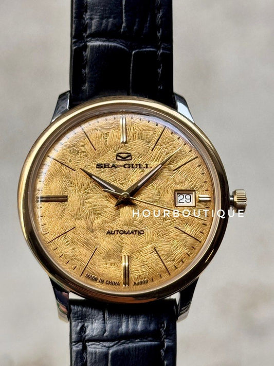 Brand New SeaGull Ultra Thin 18K Gold Dial Automatic Watch