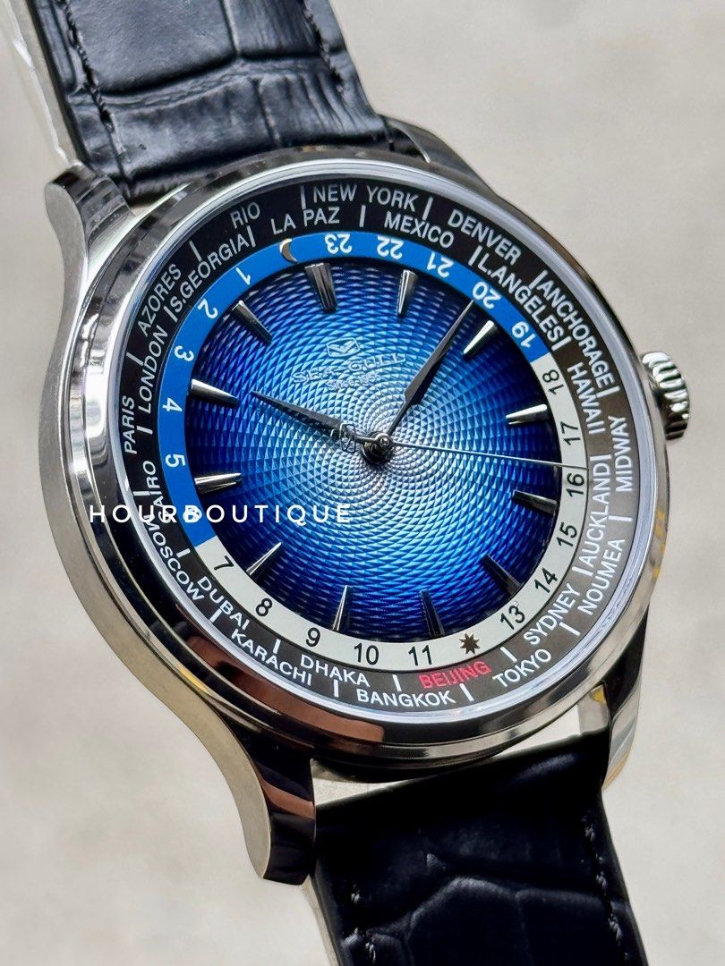 Brand New SeaGull World Timer Blue Dial Automatic Watch