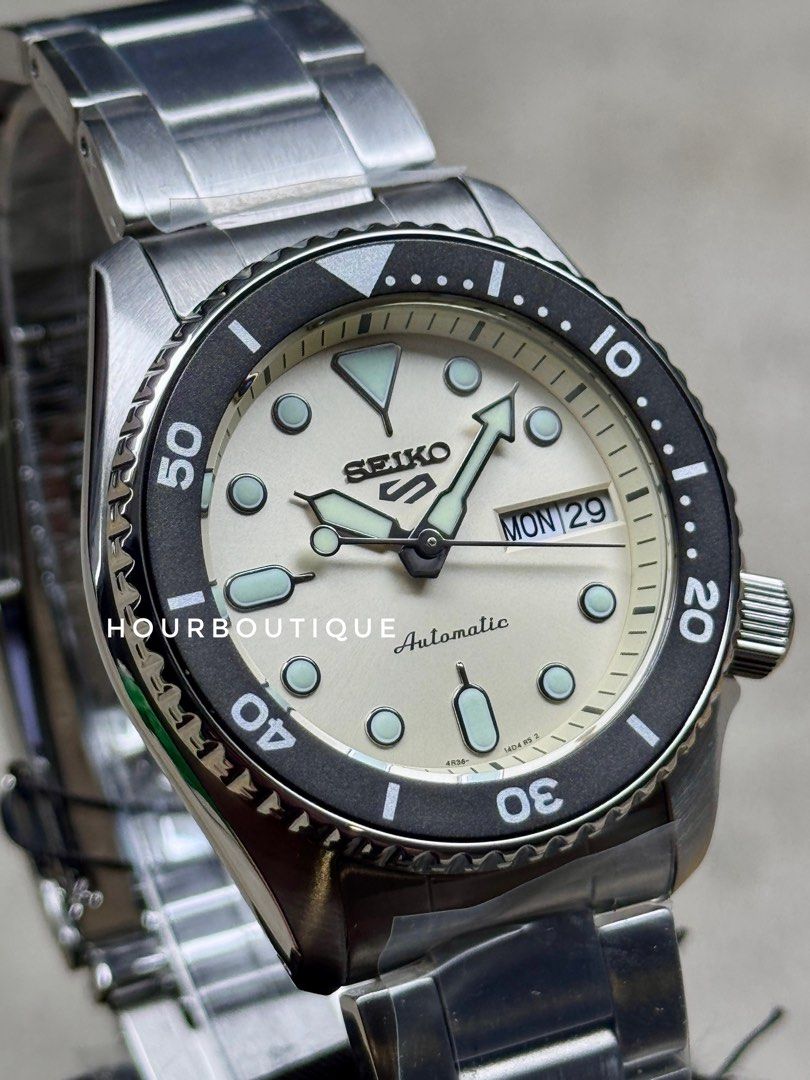 Brand New Seiko 5 Mid Size Beige Dial Automatic Watch SRPK31k1
