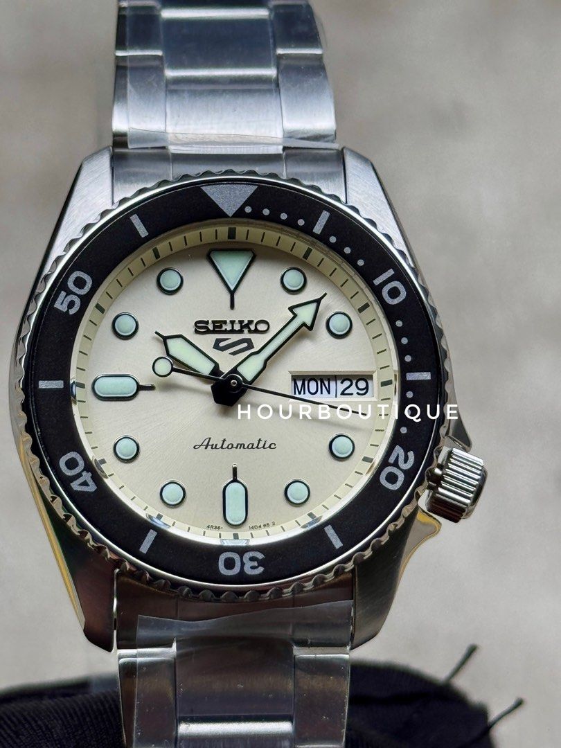 Brand New Seiko 5 Mid Size Beige Dial Automatic Watch SRPK31k1