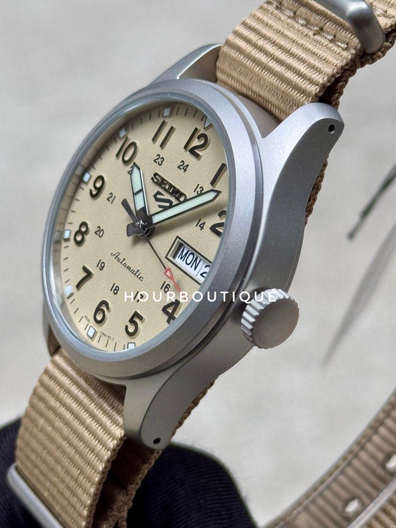 Brand New Seiko 5 Beige Dial 36mm Automatic Watch SRPJ83K1 S$299