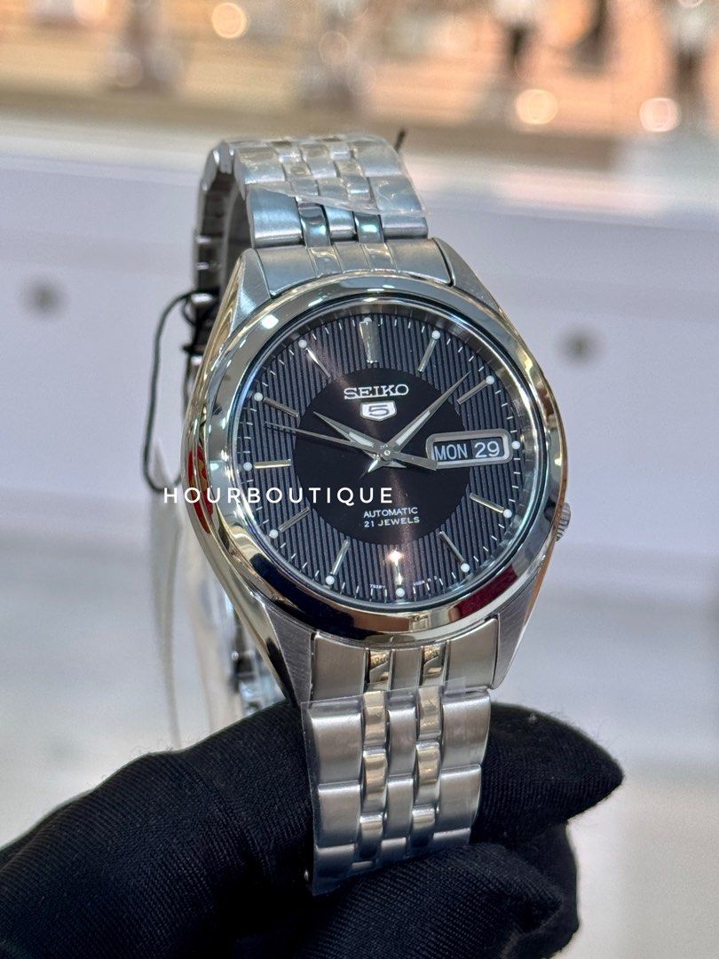 Brand New Seiko 5 Black Dial 37mm Automatic Watch SNKL23K1
