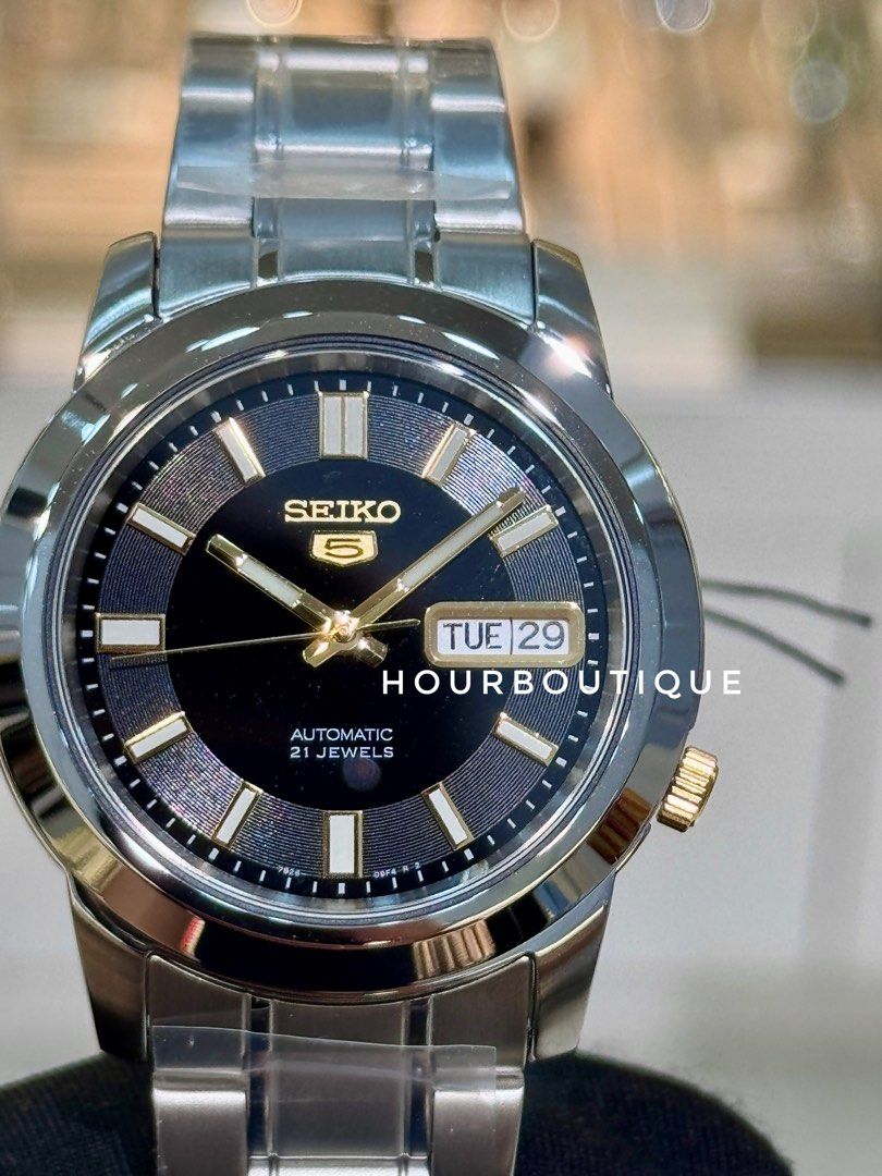 Brand New Seiko 5 Black Dial 37mm Automatic Watch SNKK17K1
