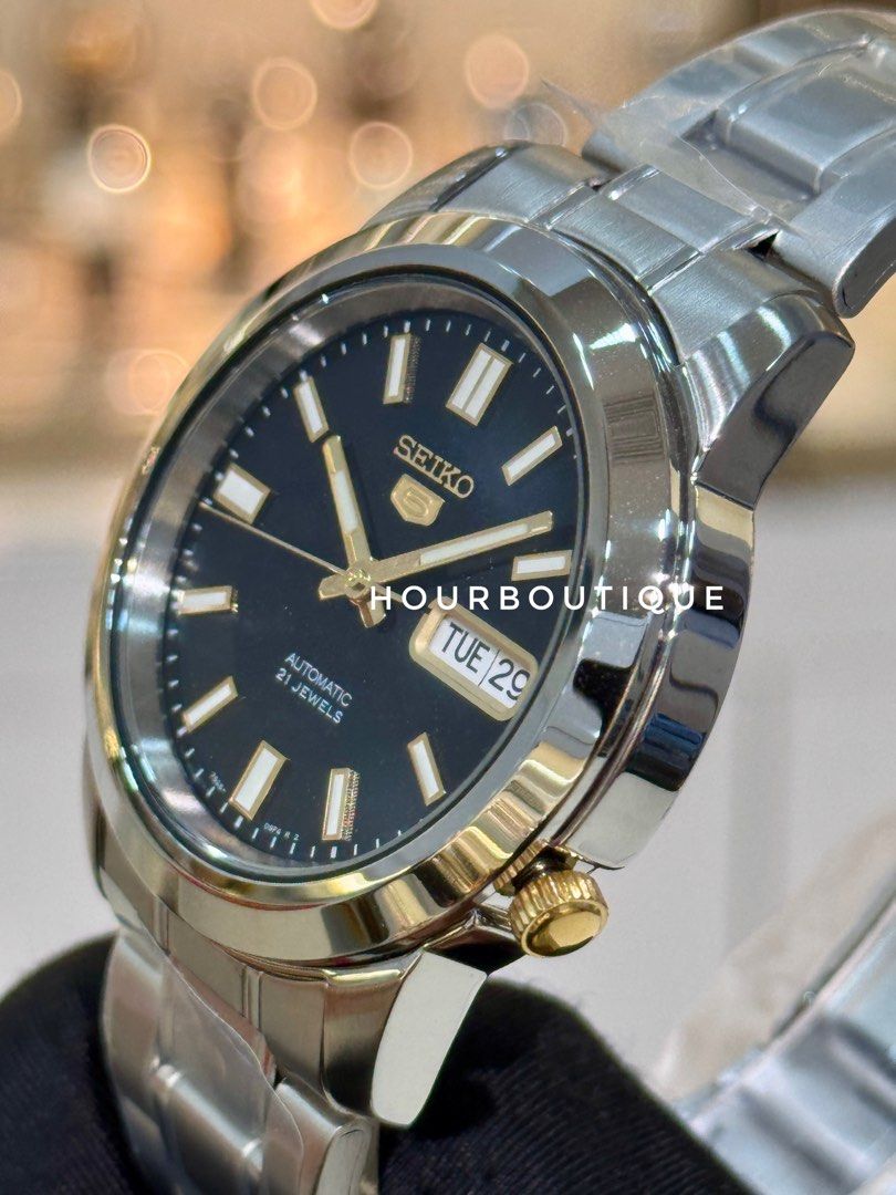 Brand New Seiko 5 Black Dial 37mm Automatic Watch SNKK17K1