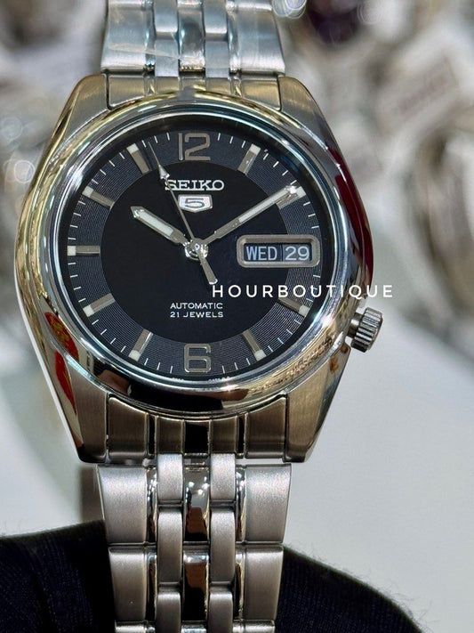 Brand New Seiko 5 Black Dial 37mm Automatic Watch SNK393K1