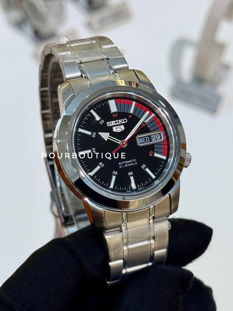 Brand New Seiko 5 Black Dial 37mm Automatic Watch SNKK31K1