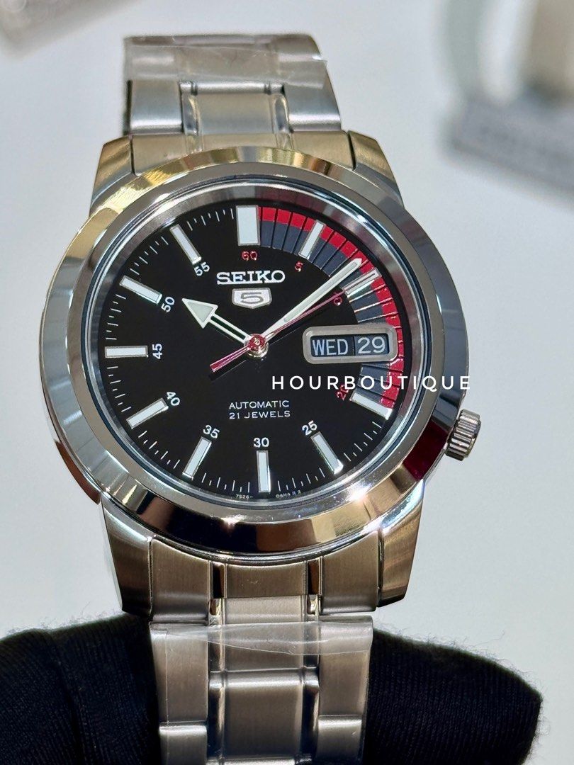 Brand New Seiko 5 Black Dial 37mm Automatic Watch SNKK31K1