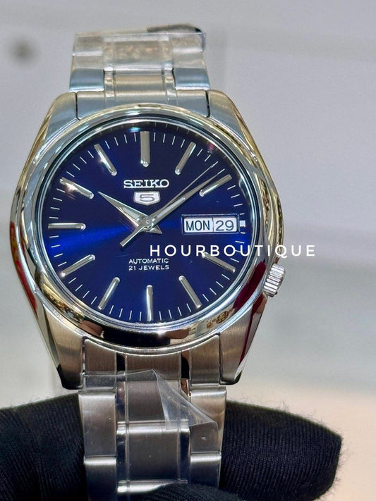 Brand New Seiko 5 Blue Dial 37mm Automatic Watch SNKL43K1