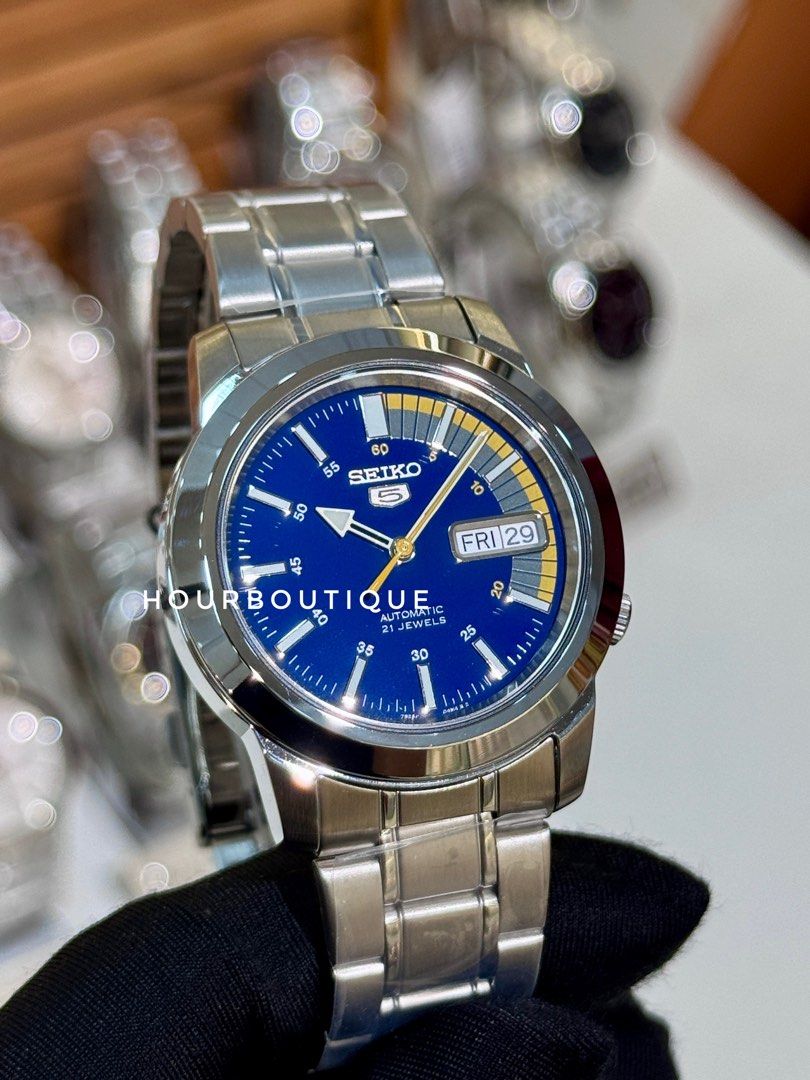 Brand New Seiko 5 Blue Dial 37mm Automatic Watch SNKK27K1