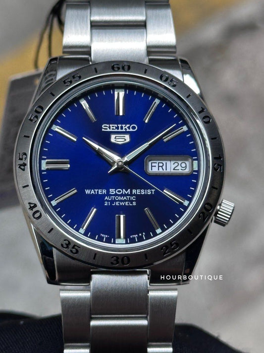 Brand New Seiko 5 Blue Dial Explorer 37mm Automatic Watch SNKD99k1