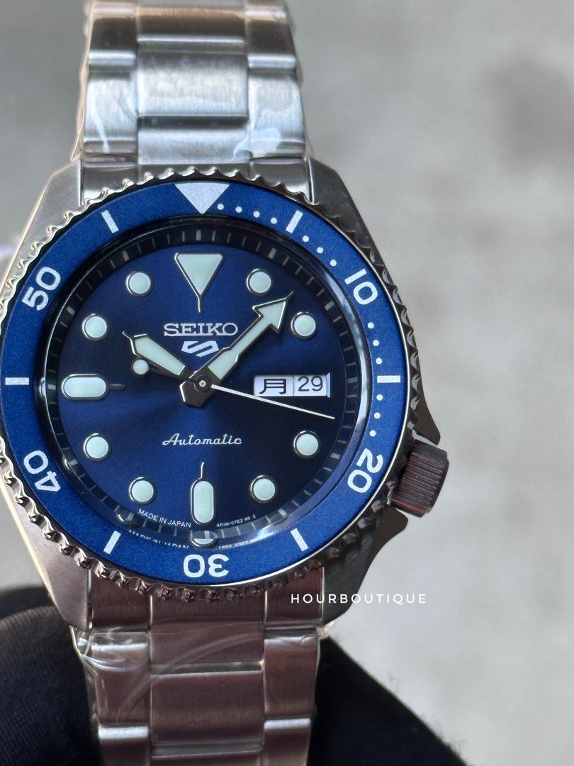 Brand New Seiko 5 Blue Dial Made In Japan Version Automatic Watch SBSA001