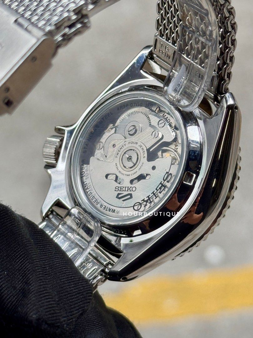 Brand New Seiko 5 Blue Dial Mesh Bracelet Automatic Watch SBSA015 Made In Japan