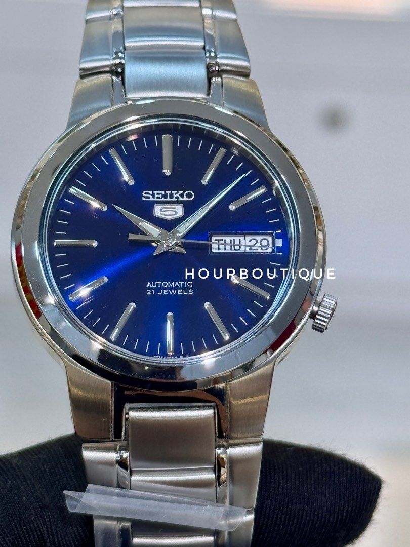 Brand New Seiko 5 Blue Sunburst Dial 37mm Automatic Watch SNKA05K1