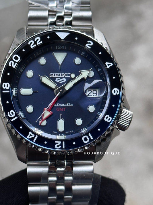 Brand New Seiko 5 BlueBerry Automatic GMT Men’s Watch SSK003K1