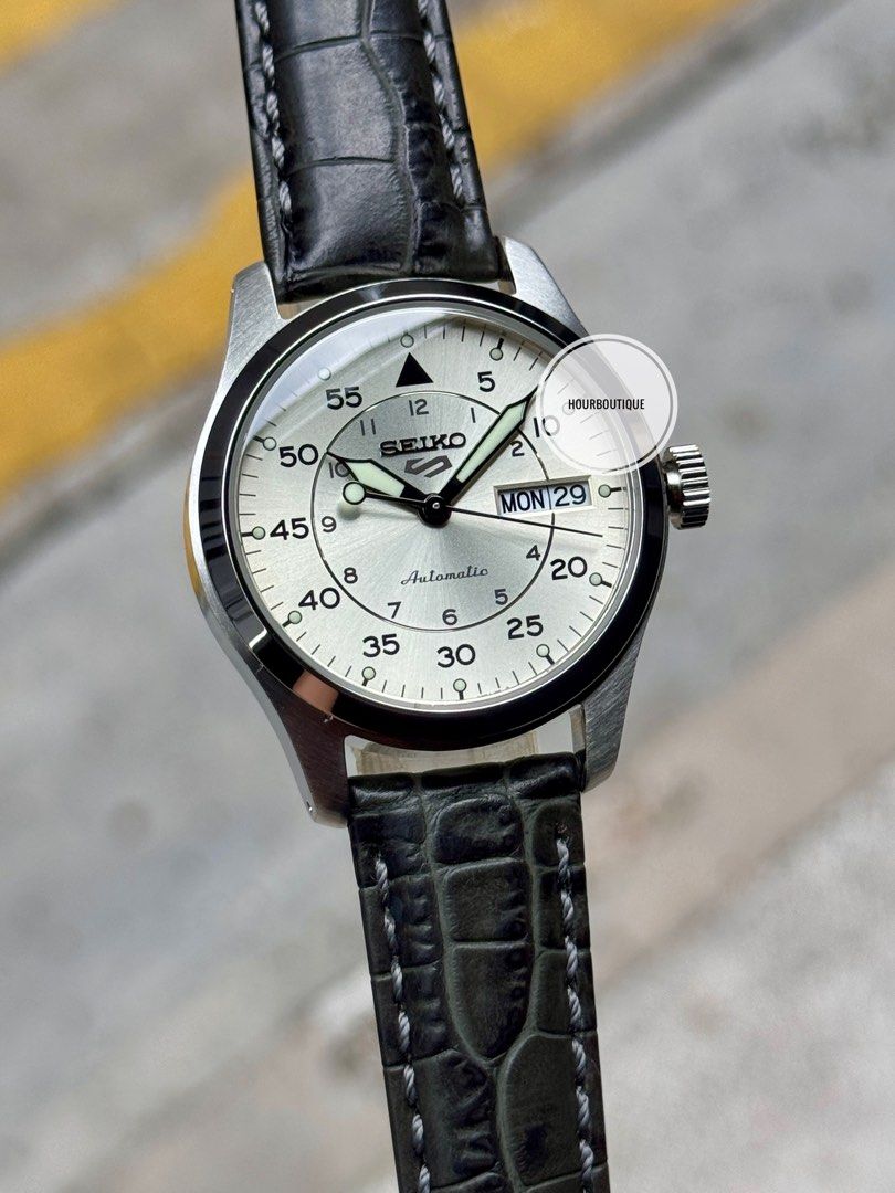 Brand New Seiko 5 Cream SunRay Dial 36mm Automatic Watch SRPJ87K1