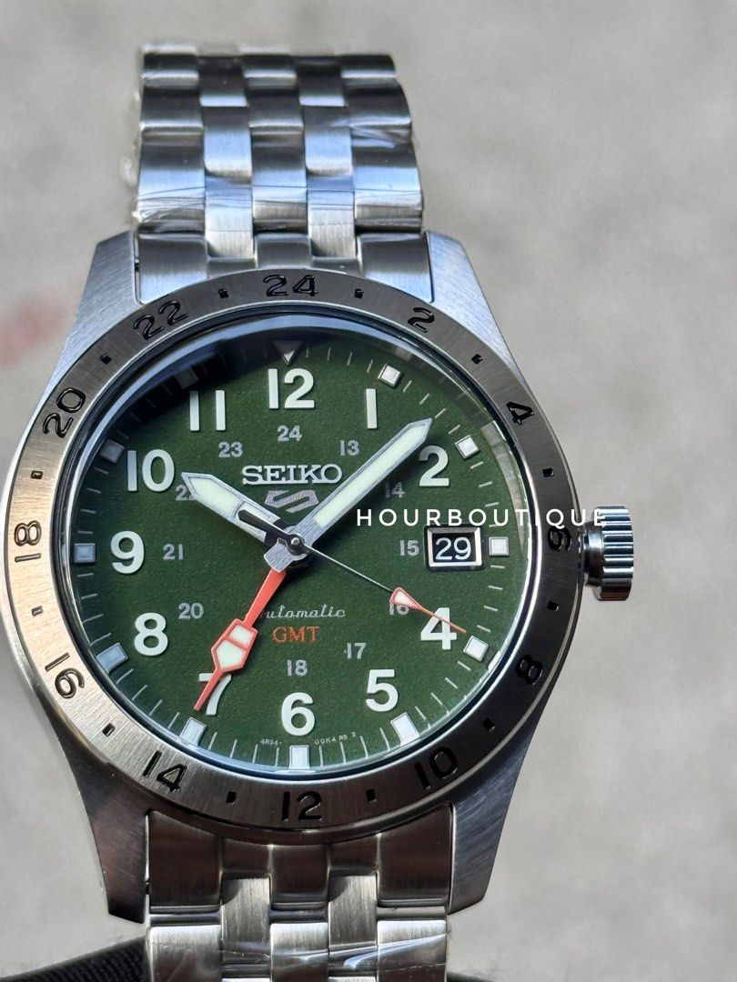 Brand New Seiko 5 GMT Green Dial FieldWatch HBD001K1