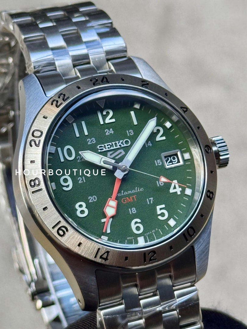 Brand New Seiko 5 GMT Green Dial FieldWatch HBD001K1