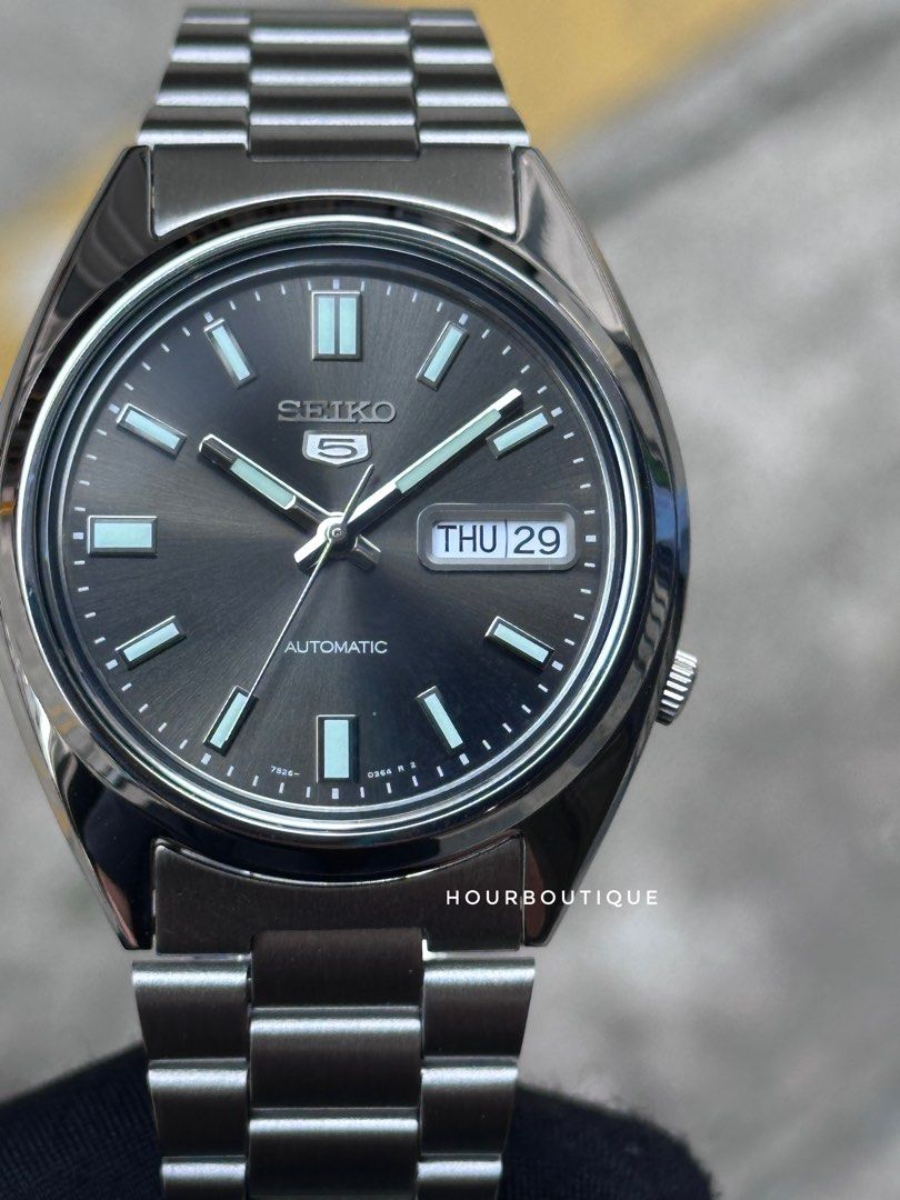 Brand New Seiko 5 Iconic Grey Dial Automatic Watch SNXS79K1
