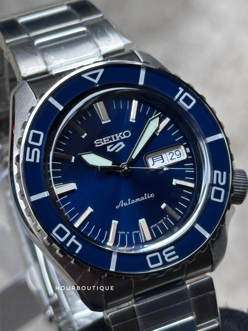 Brand New Seiko 5 Made In Japan Version Blue Dial Automatic Watch SBSA259 SRPK97K1