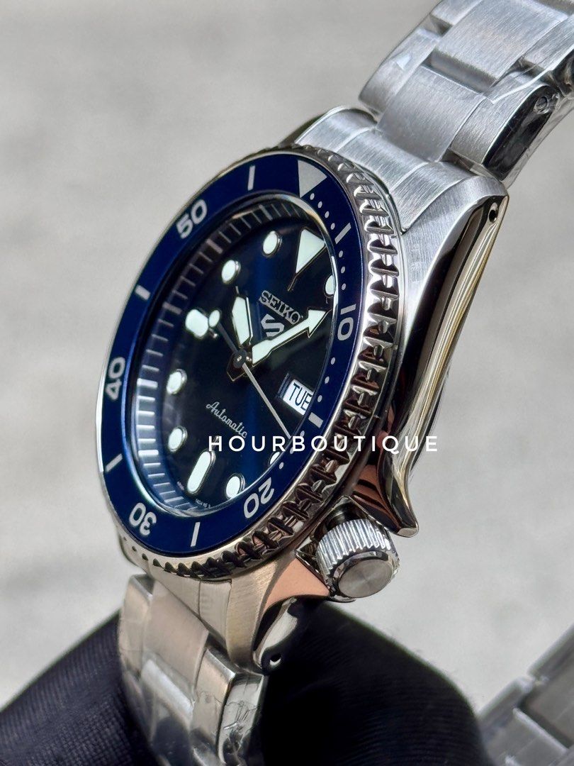 Brand New Seiko 5 Mid Size 38mm Blue Dial Automatic Watch SRPL77K1