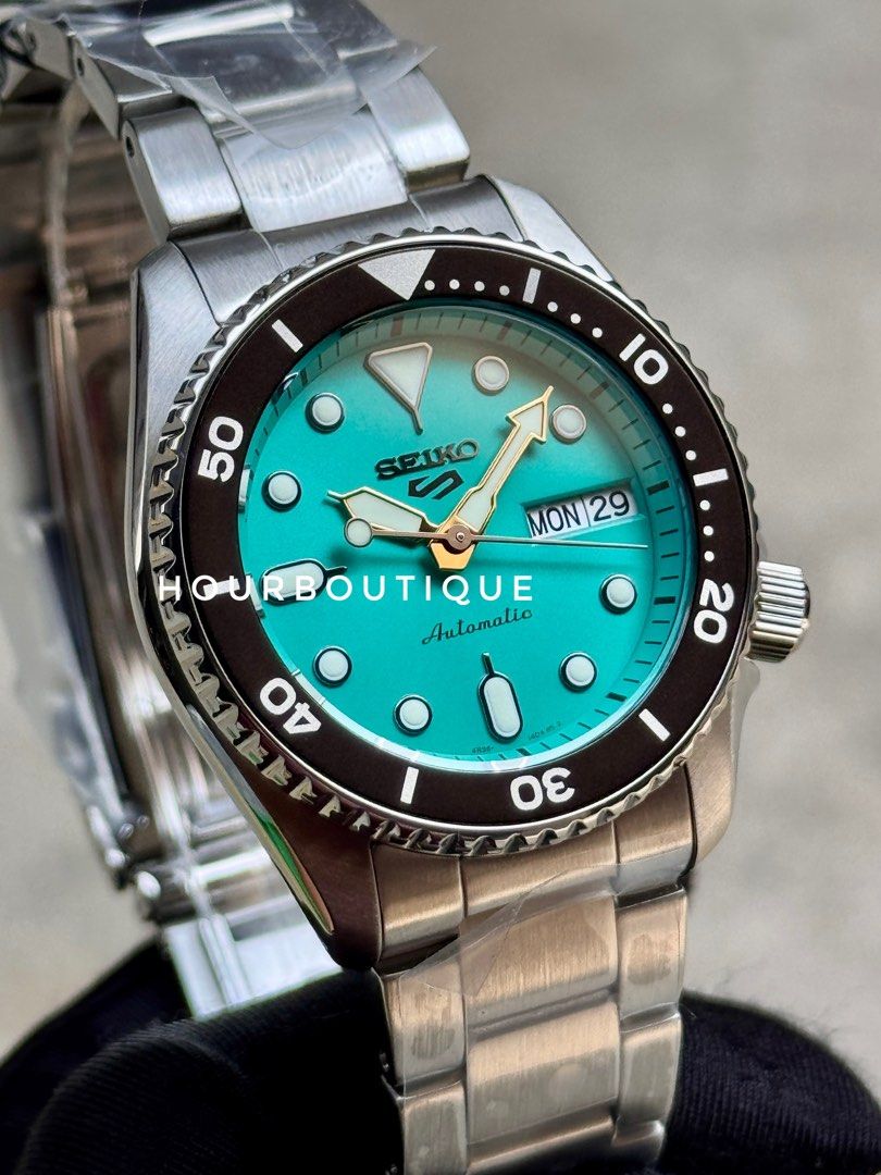 Brand New Seiko 5 Mint Green Mid Size Automatic Watch SRPK33K1