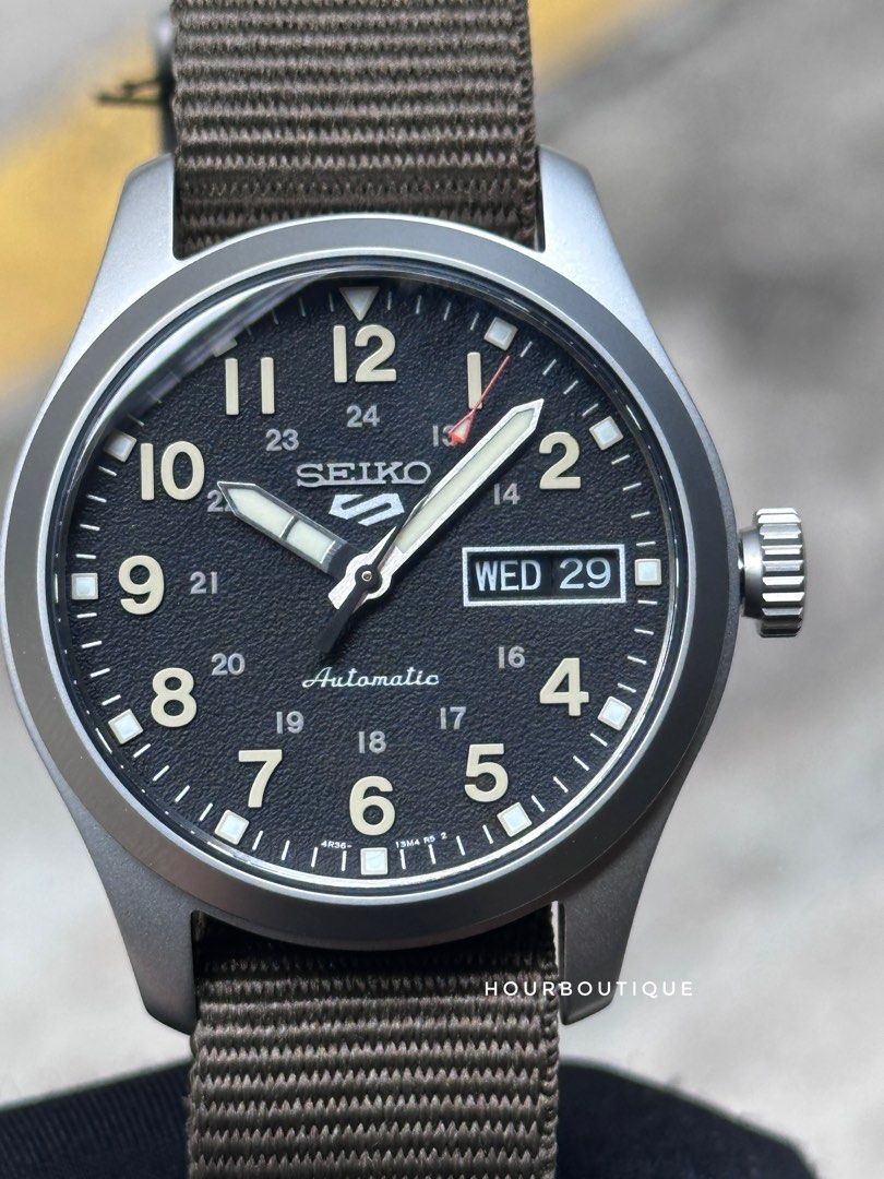 Brand New Seiko 5 Olive Green Dial 36mm Automatic Watch SRPJ85K1