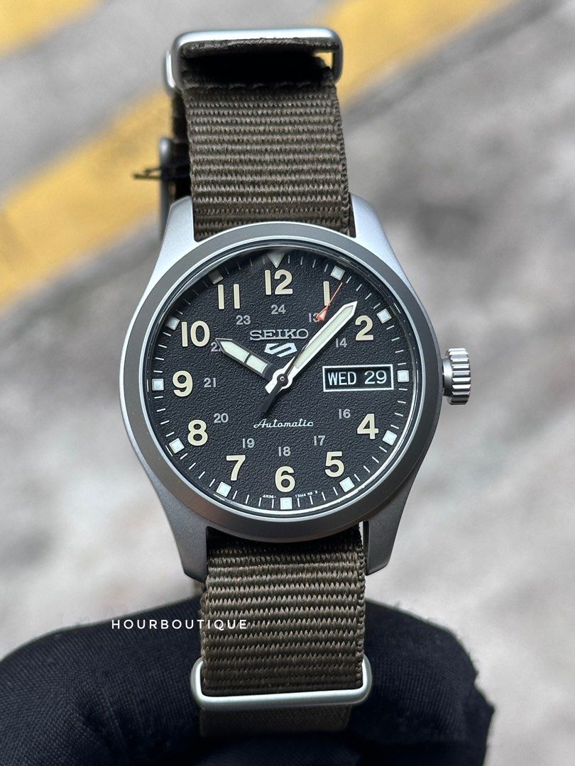 Brand New Seiko 5 Olive Green Dial 36mm Automatic Watch SRPJ85K1