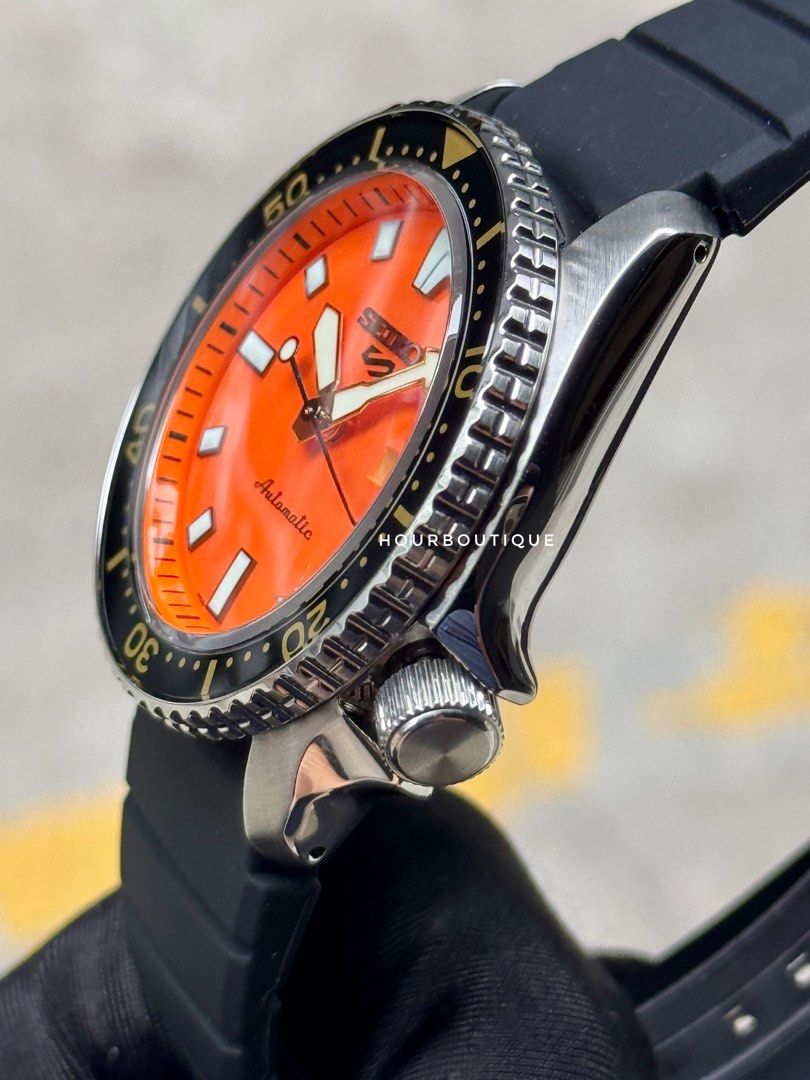 Brand New Seiko 5 Orange Dial Automatic Watch SRPL89K1
