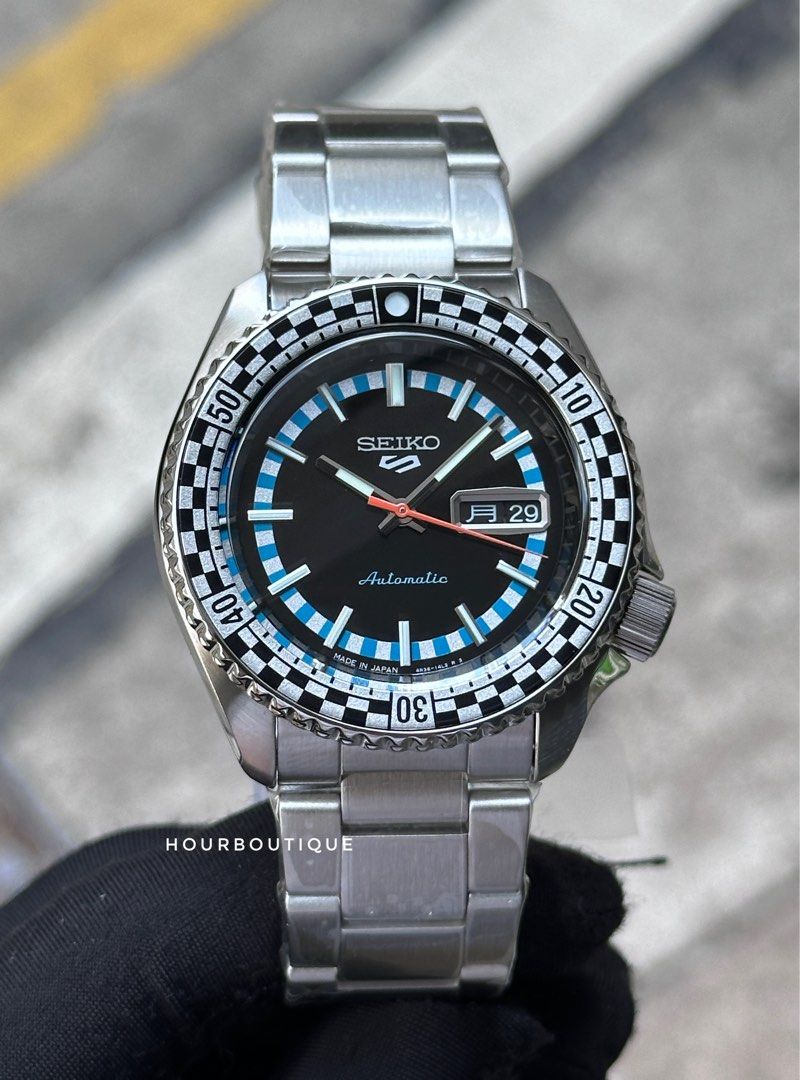 Brand New Japan Version Seiko 5 Racing Series Mens Automatic Black Dial Watch SRPK67K1 SBSA245