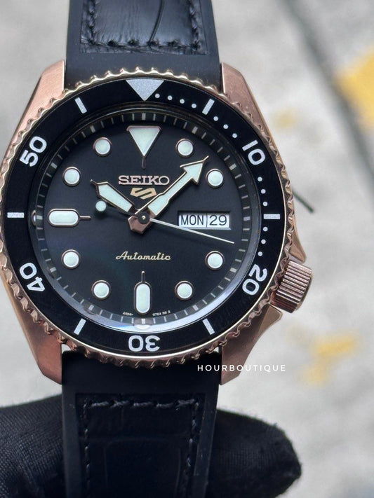 Brand New Seiko 5 Rose Gold Case Automatic Watch SRPD76K1