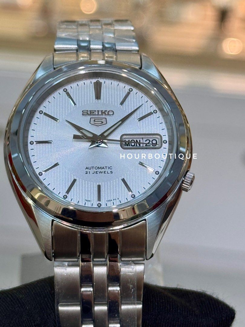 Brand New Seiko 5 Silver dial 37mm Automatic Watch SNKL15K1