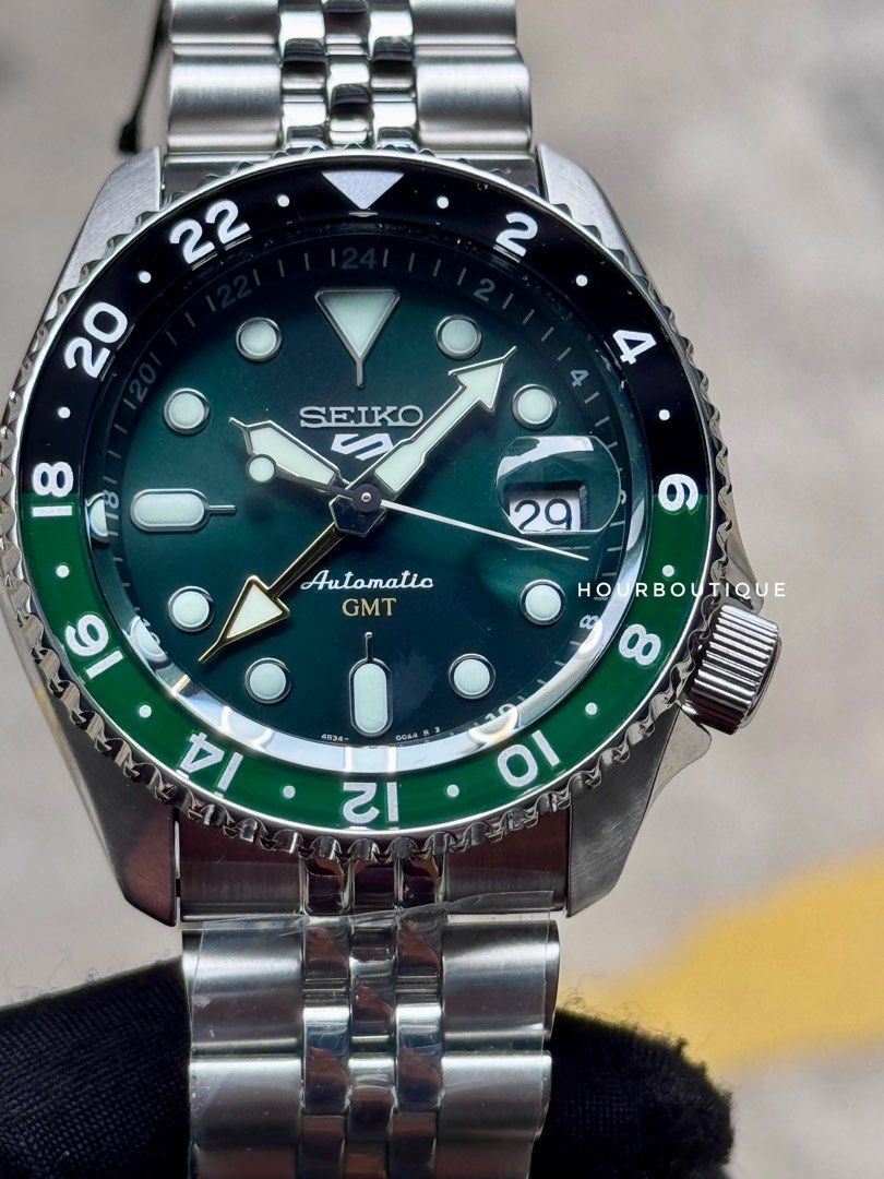 Brand New Seiko 5 Sprite GMT Automatic Mens Watch SSK035K1