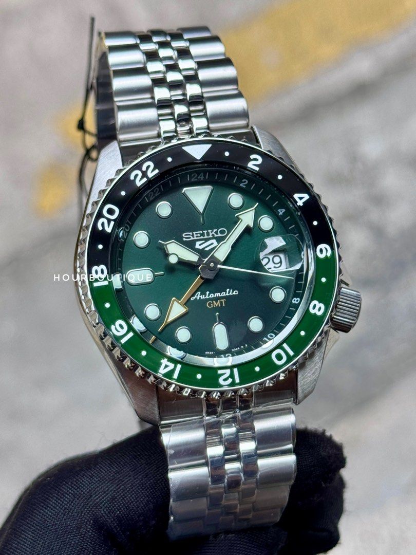 Brand New Seiko 5 Sprite GMT Automatic Mens Watch SSK035K1